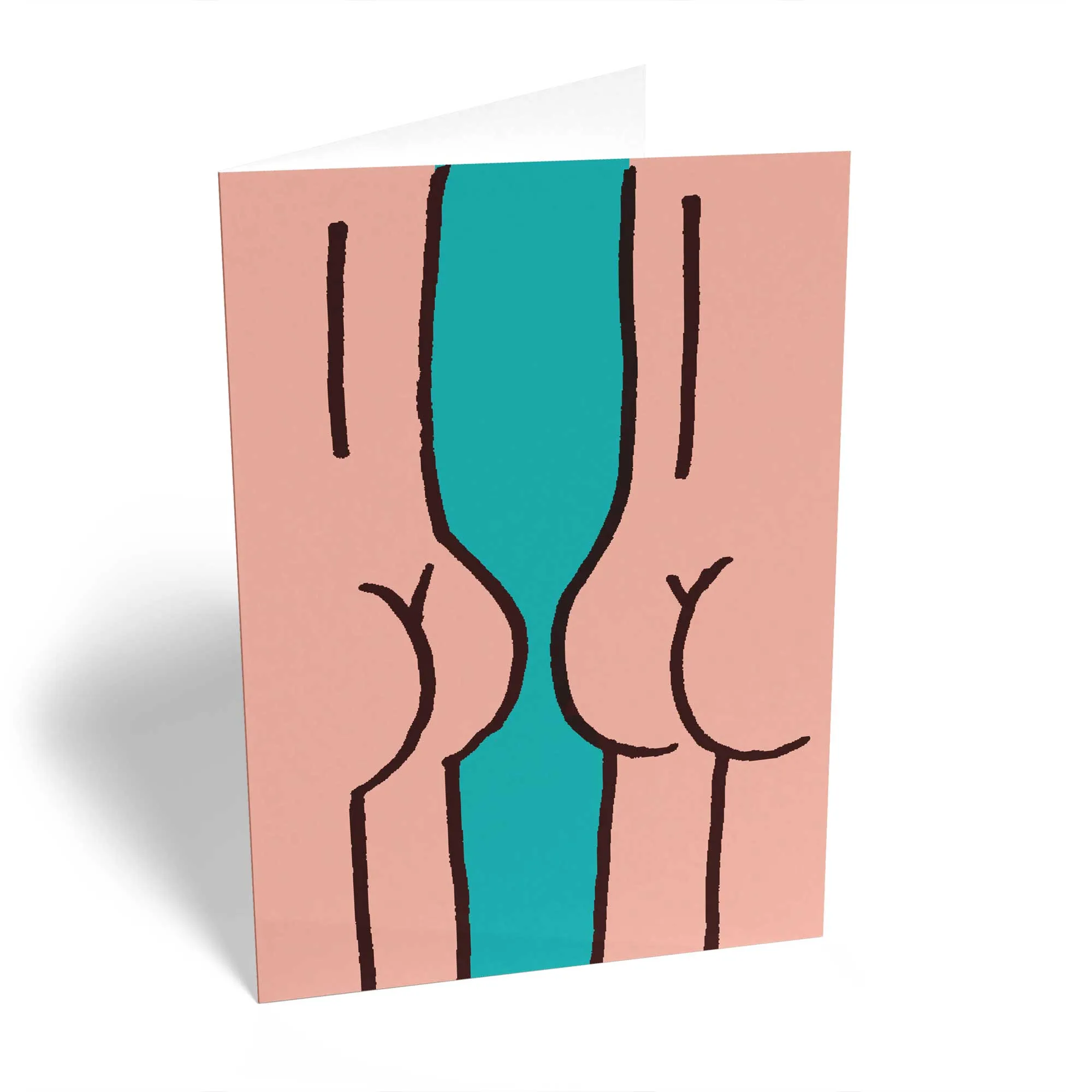 Personalised Cartoon Bottoms Birthday Card