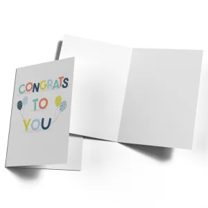 Personalised Congratulations Balloons Card