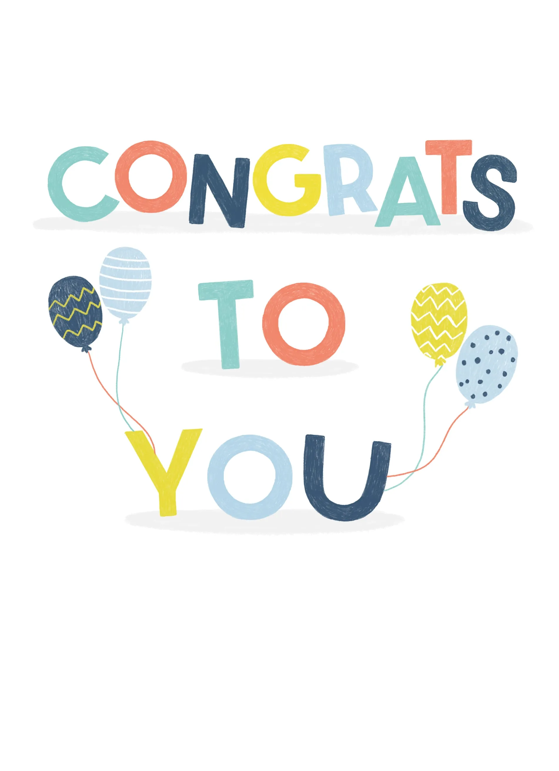 Personalised Congratulations Balloons Card