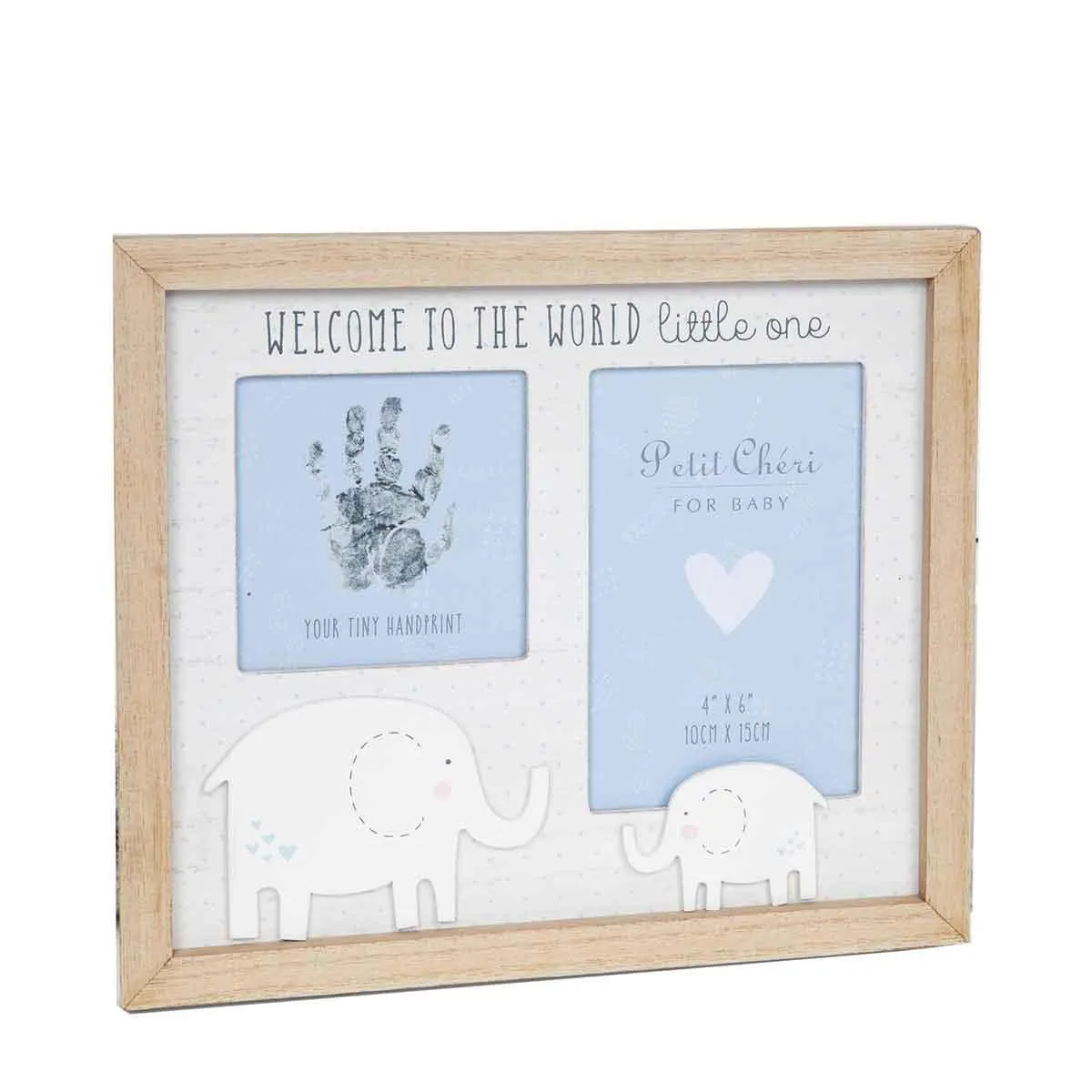 Petit Cheri Blue Hand Print & Photo Frame