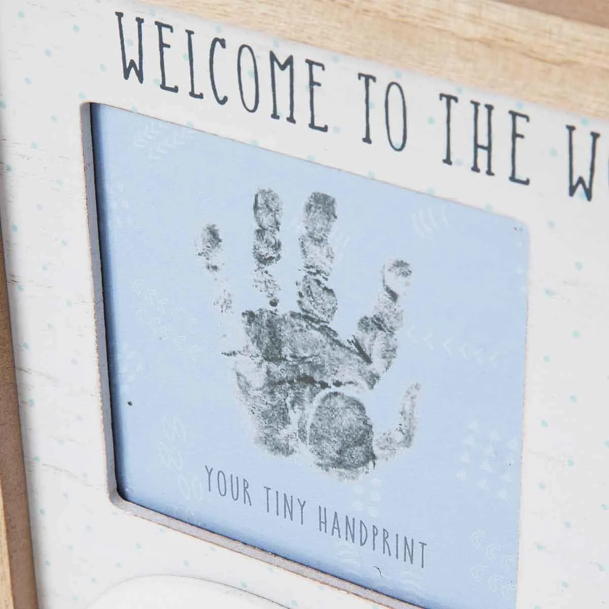 Petit Cheri Blue Hand Print & Photo Frame