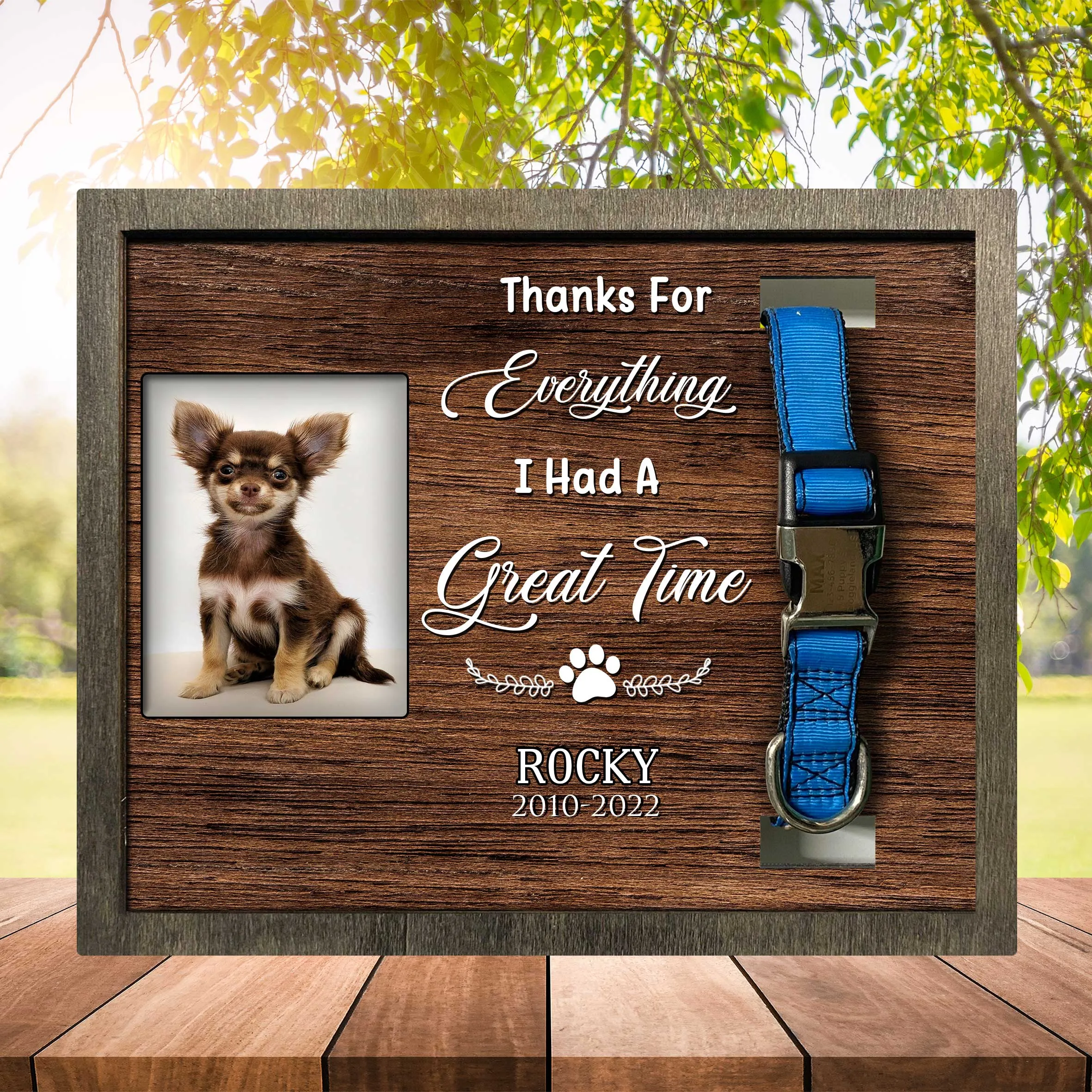 Picture Frame For Grieving A Dog's Death, Memorial Gift For Dog Lovers