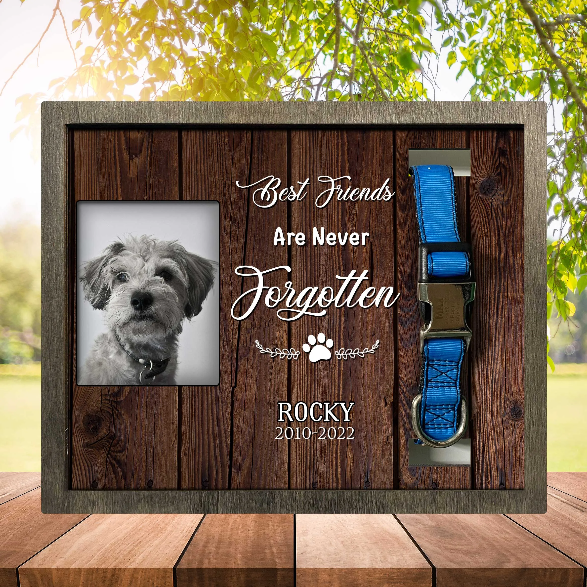 Picture Frame For Lost Of Schnauzer, Memorial Dog Frame Photo