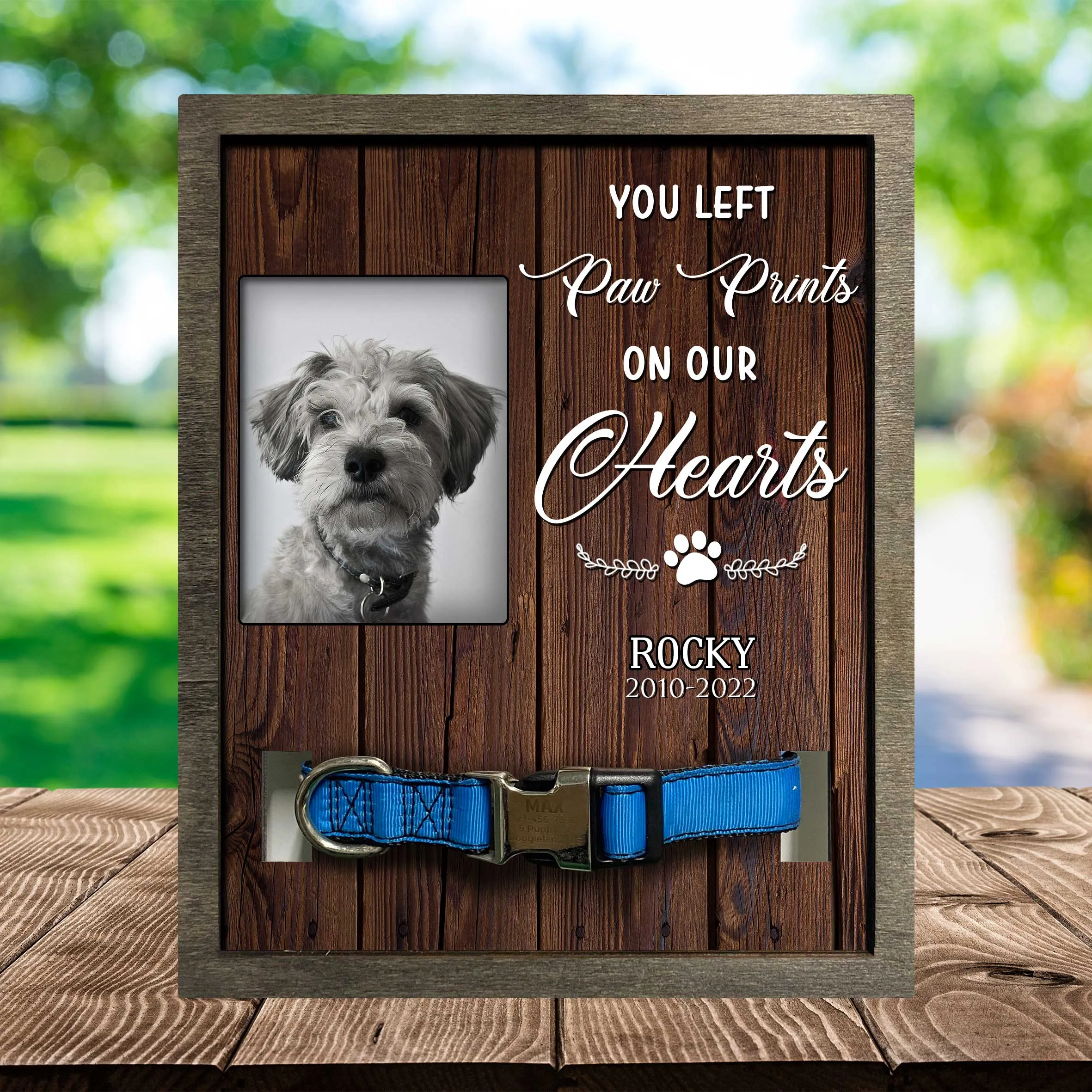 Picture Frame For Lost Of Schnauzer, Memorial Dog Frame Photo