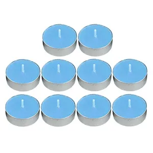 Pinakine® 10Pcs Smokeless Round Tealight Candles for Birthday 3.5X1Cm Blue|72023301PNK