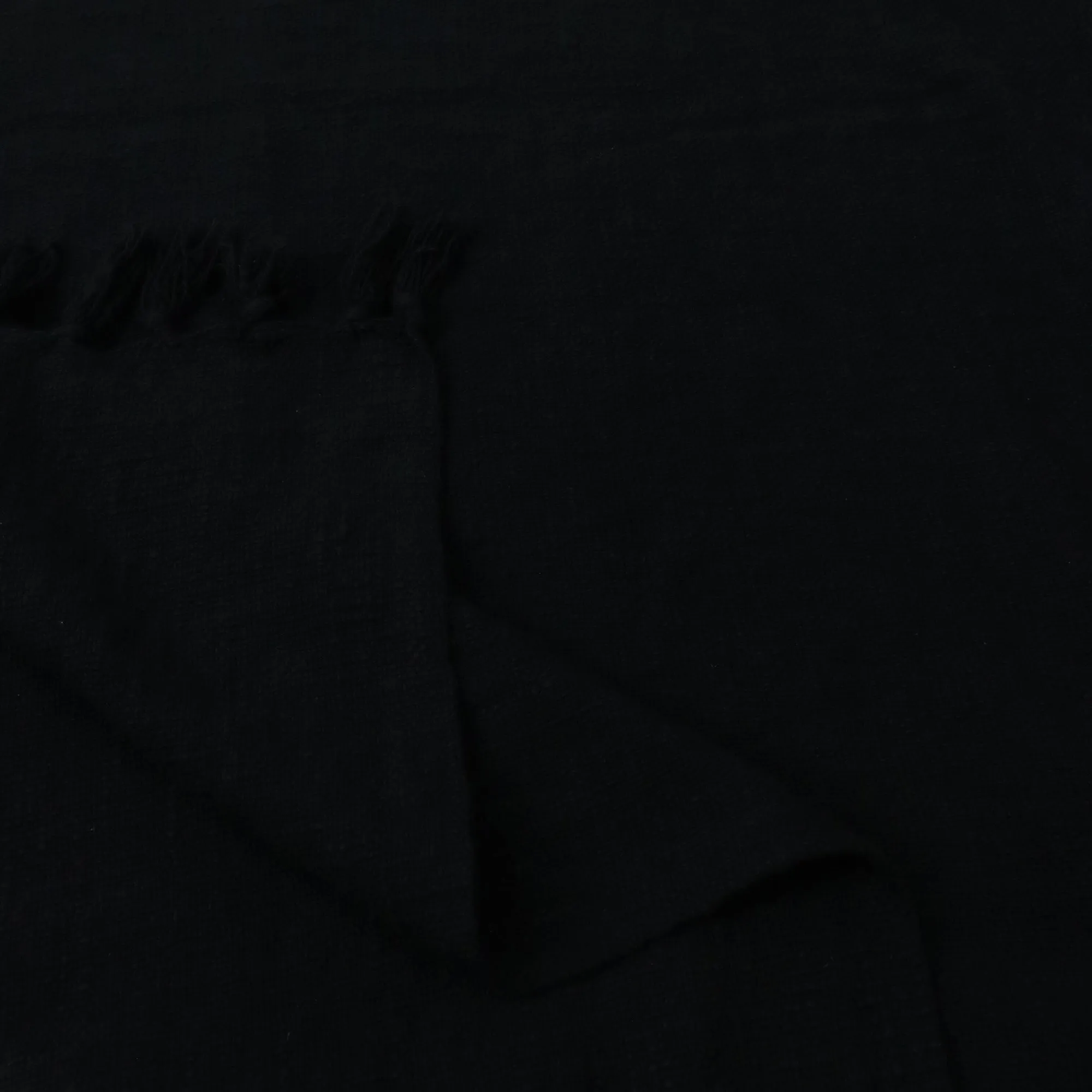 Premium Soft Black Cotton Solid Throw For Sofa