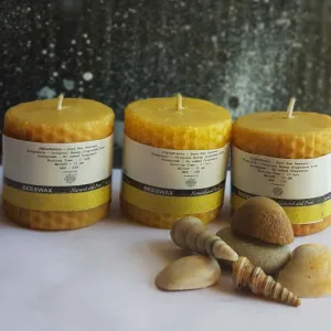 Pure Beeswax Candle | Wish Inspirational Series - Pack of 3