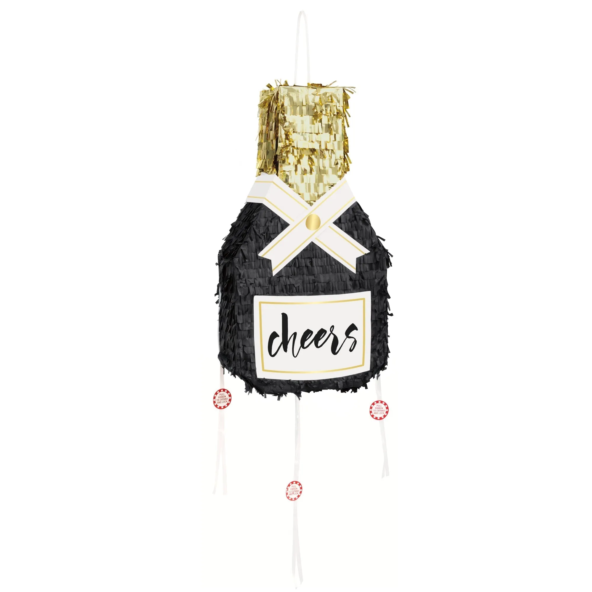 "Cheers" Champagne Bottle Piñata, 1 count