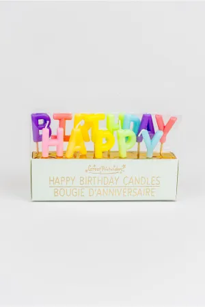 Rainbow Birthday Candles