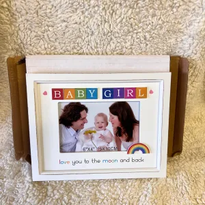 Shudehill Rainbow Scrabble Baby Girl Frame (Damaged)