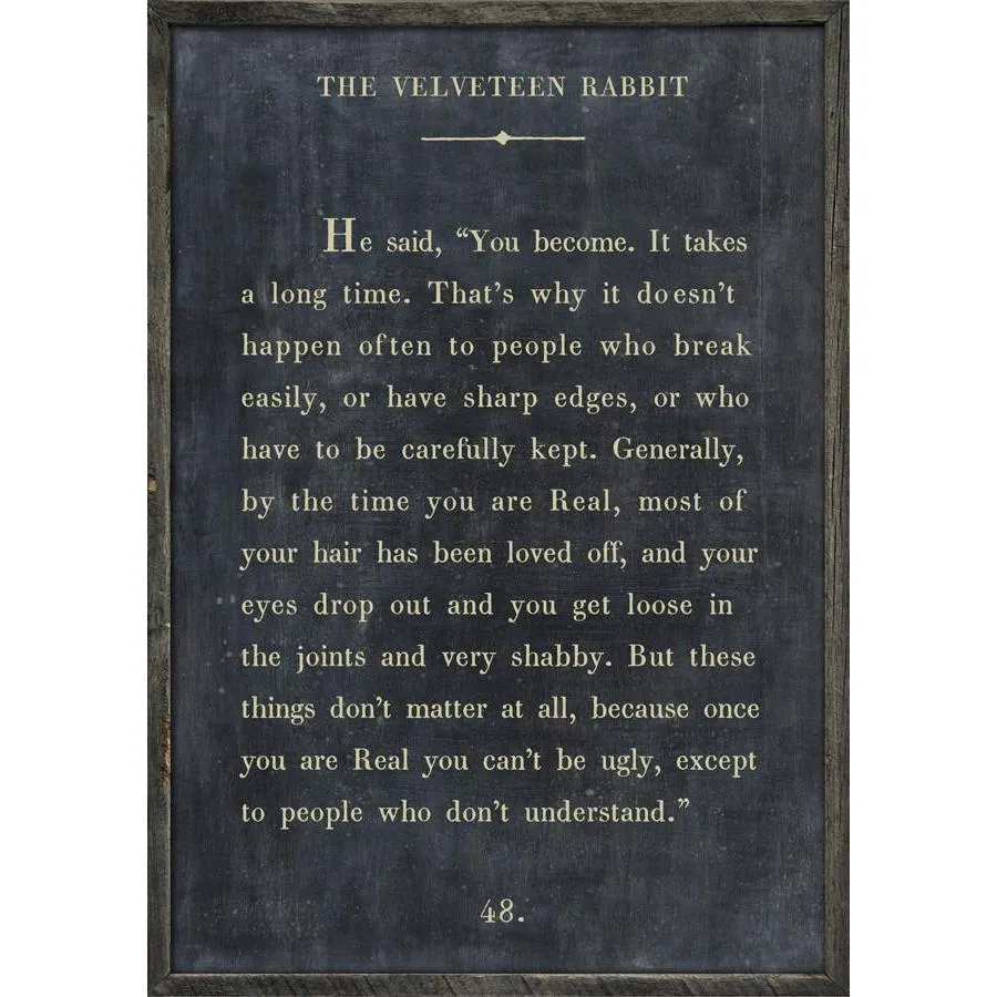 Sugarboo Designs The Velveteen Rabbit Art Print