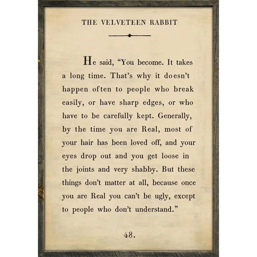 Sugarboo Designs The Velveteen Rabbit Art Print