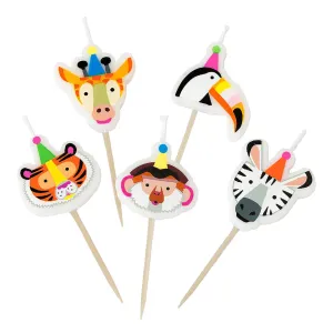 Talking Tables Party Animals Birthday Candles 5pk