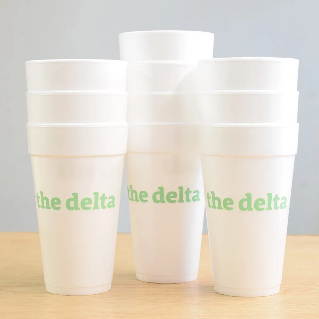 The Delta Sage Foam Cups