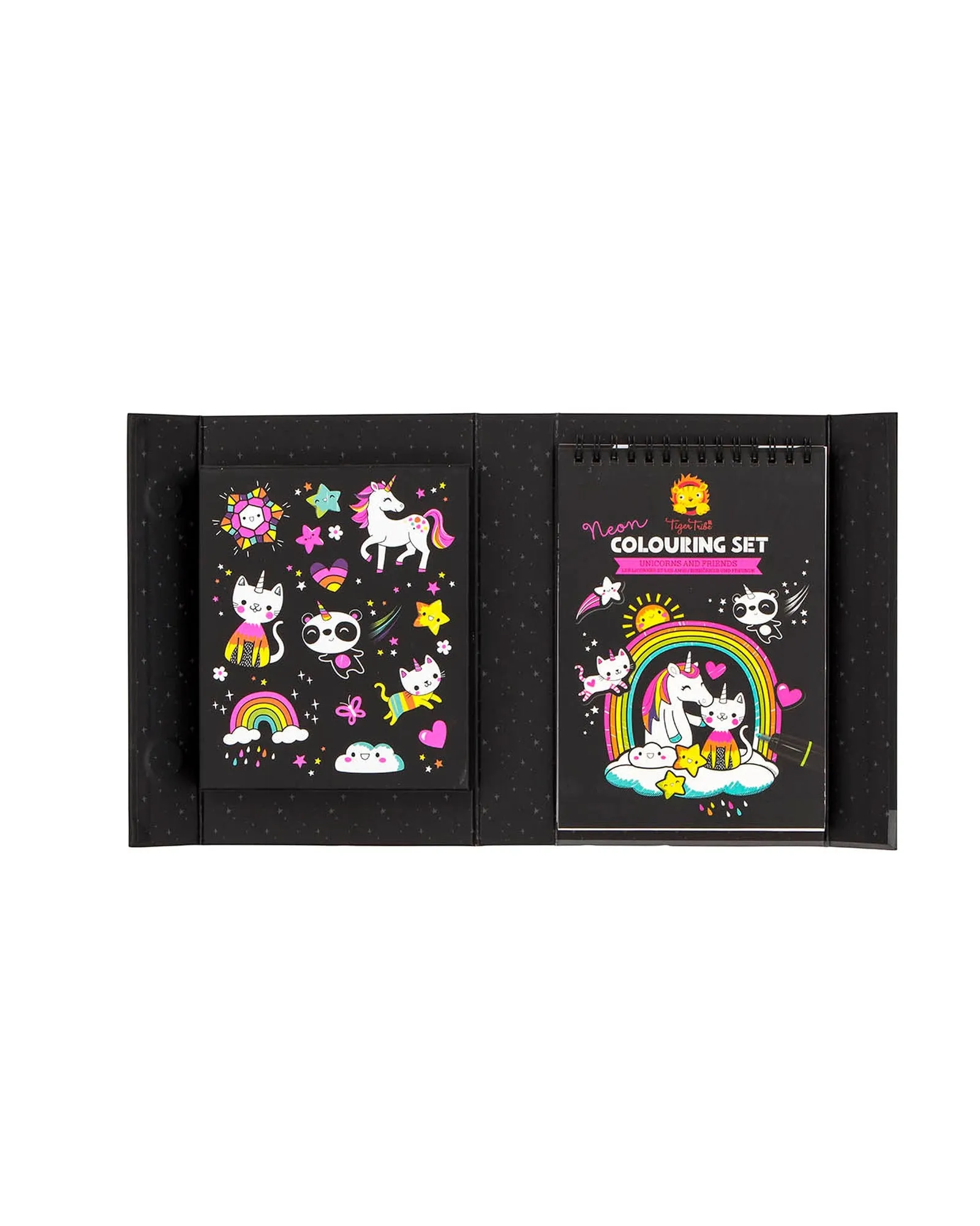 Tiger Tribe Colouring Set Neon Unicorn Friends