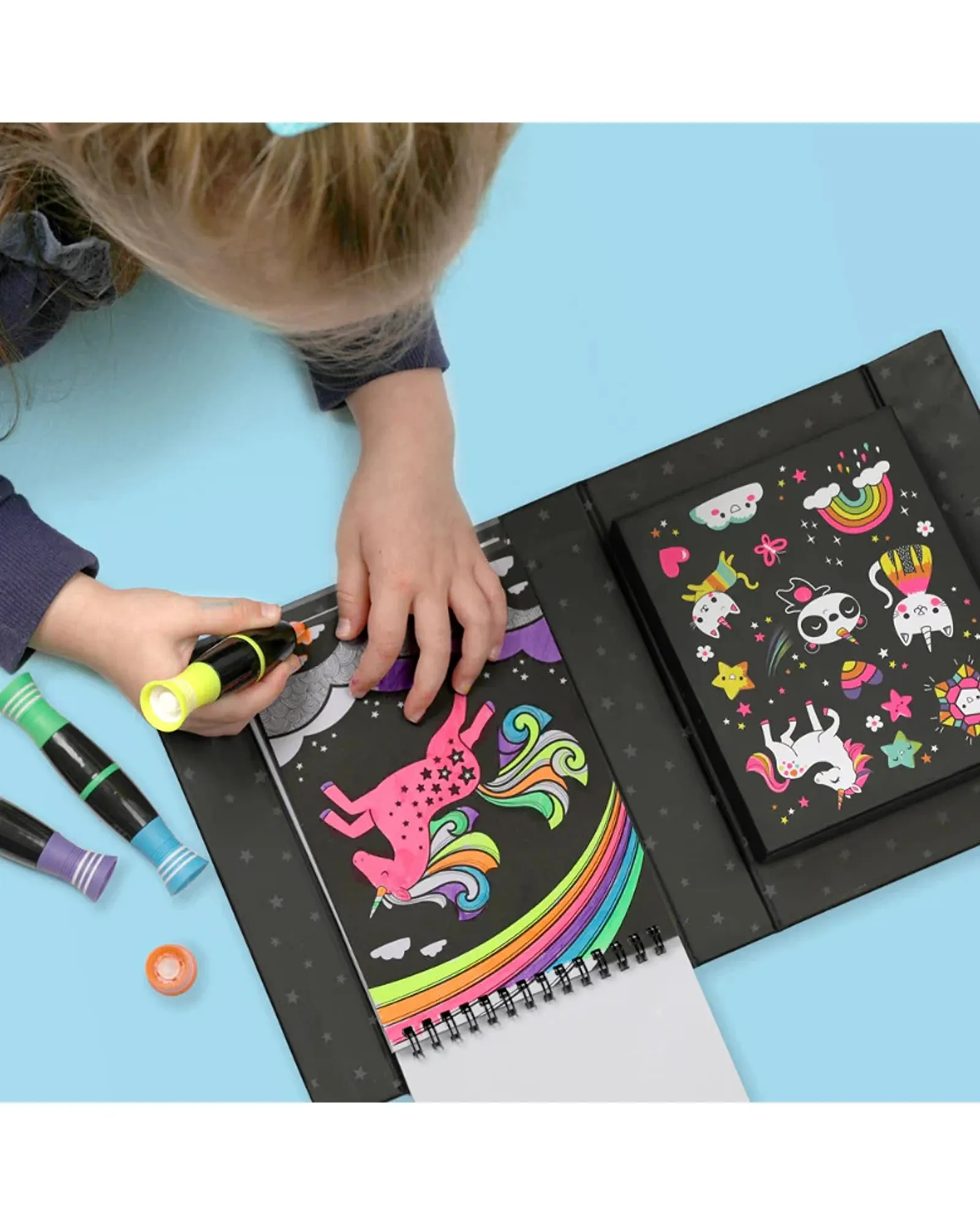 Tiger Tribe Colouring Set Neon Unicorn Friends