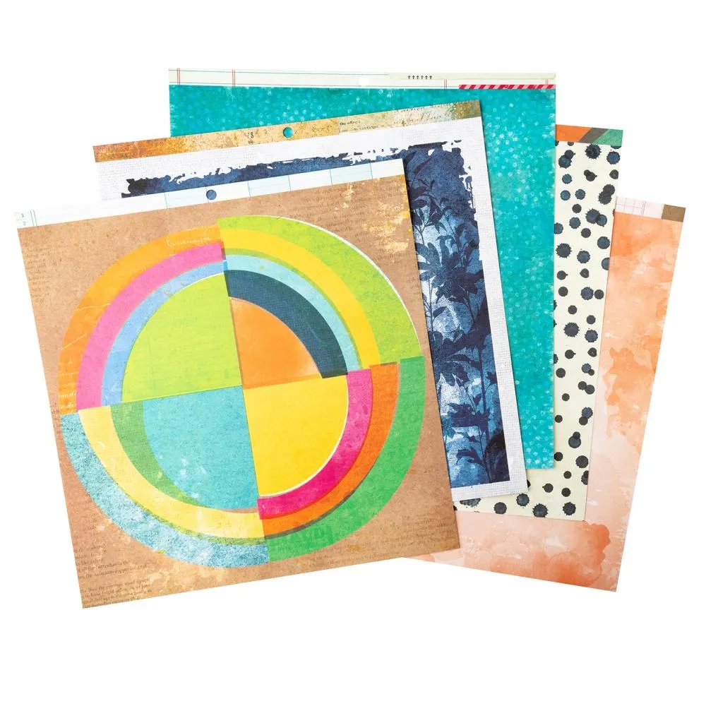 Vicki Boutin Mixed Media Double-Sided Printed Paper Pad 12"x 12" 48/Pkg