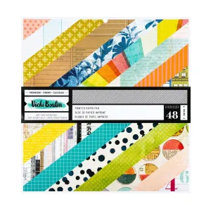 Vicki Boutin Mixed Media Double-Sided Printed Paper Pad 12"x 12" 48/Pkg