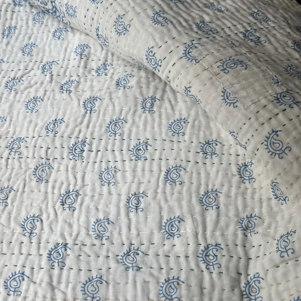 Vintage Sari Treble Bedcover (10JF09)