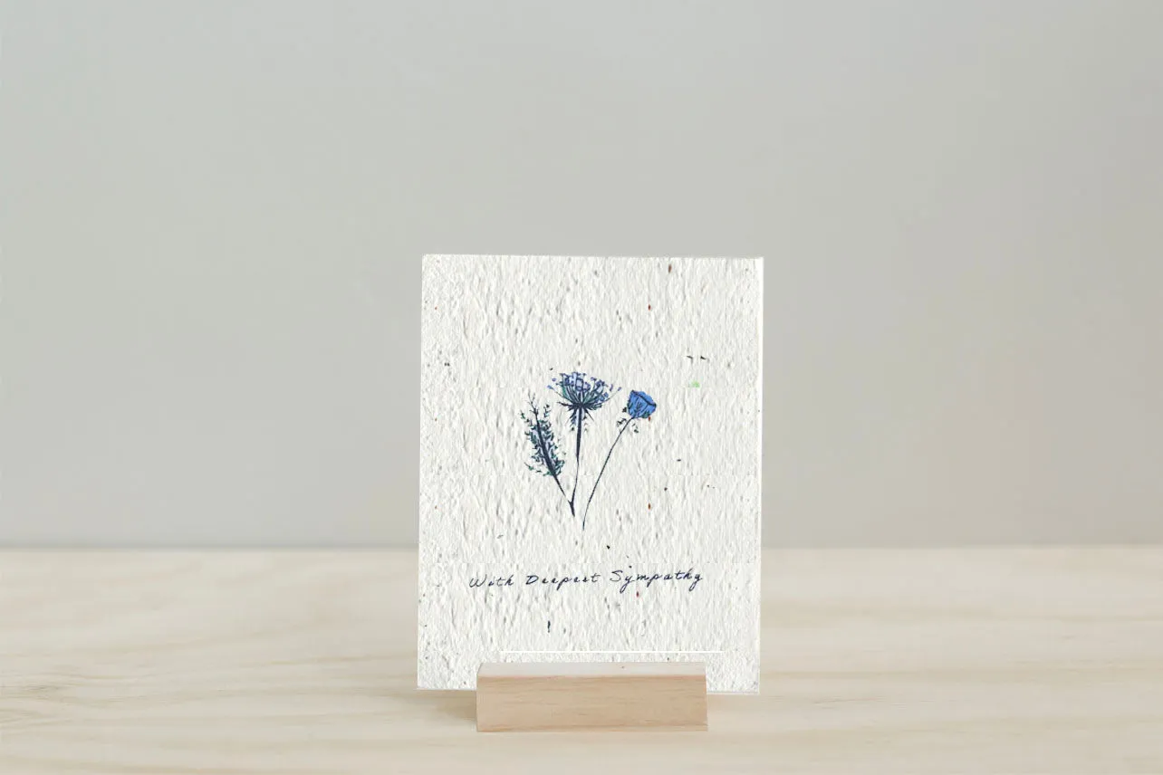 With Deepest Sympathy Wildflower Seed Paper Card