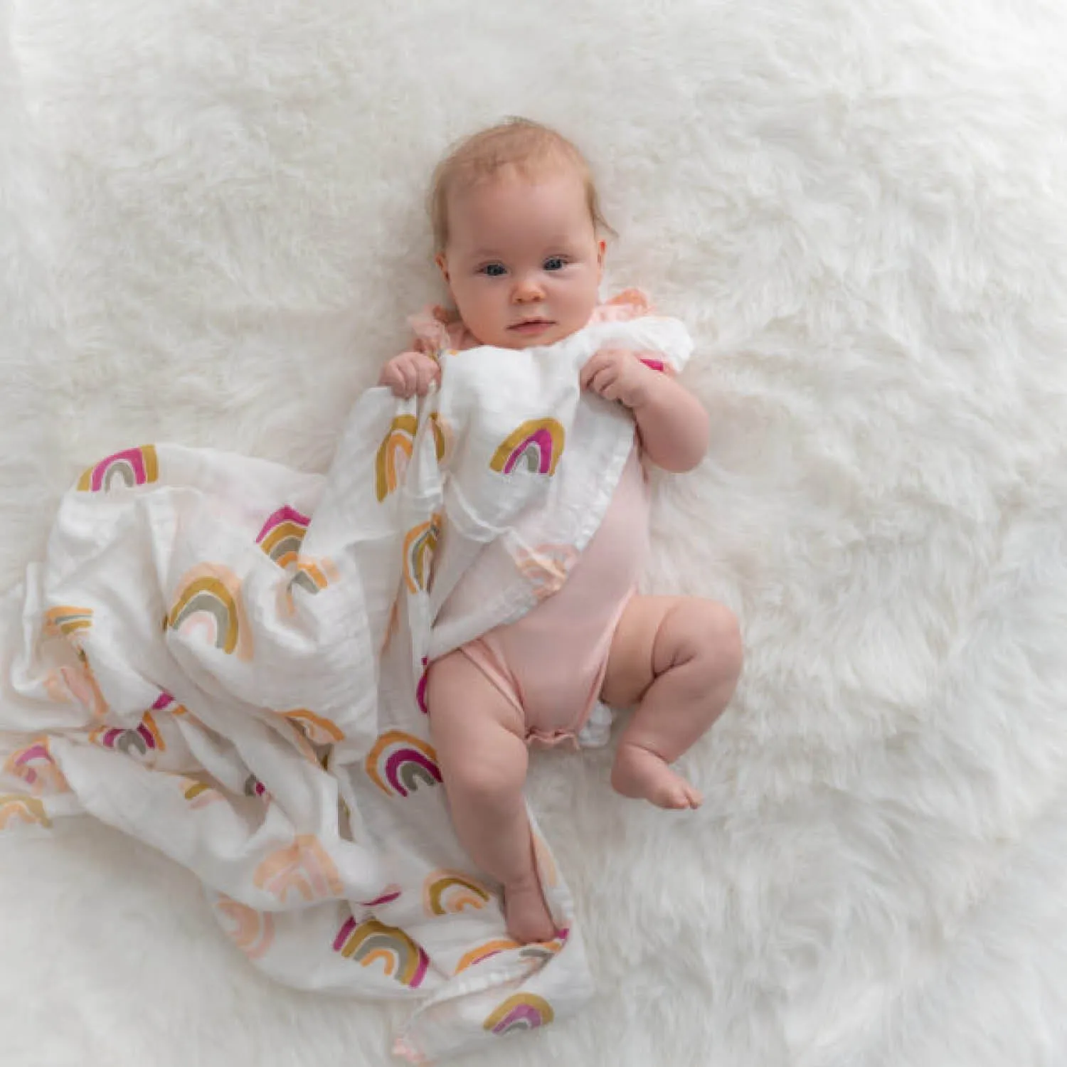 Ziggle Baby Rainbows Swaddle Blanket