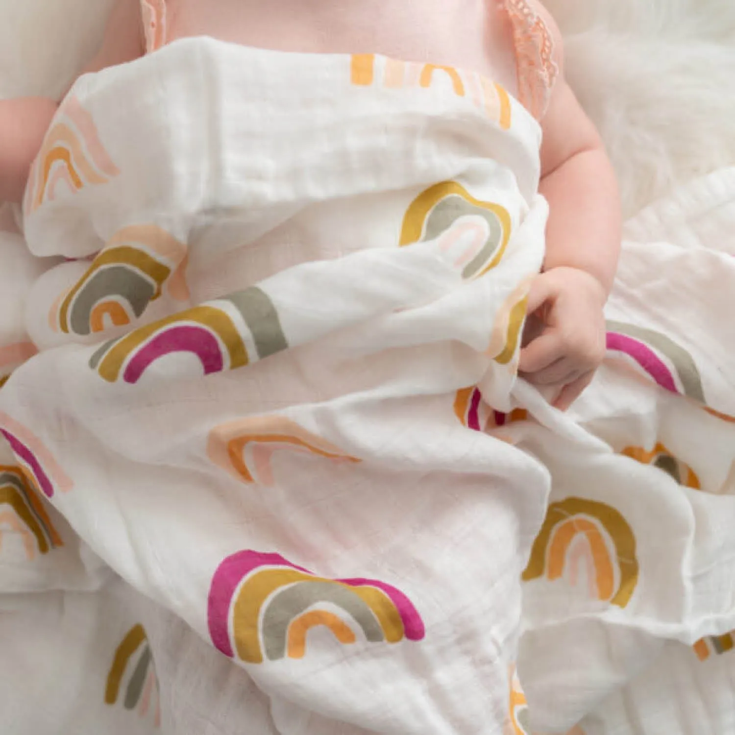 Ziggle Baby Rainbows Swaddle Blanket